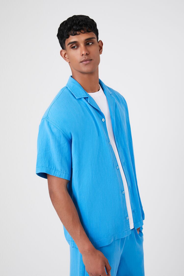 Cuban Collar Short-Sleeve Shirt