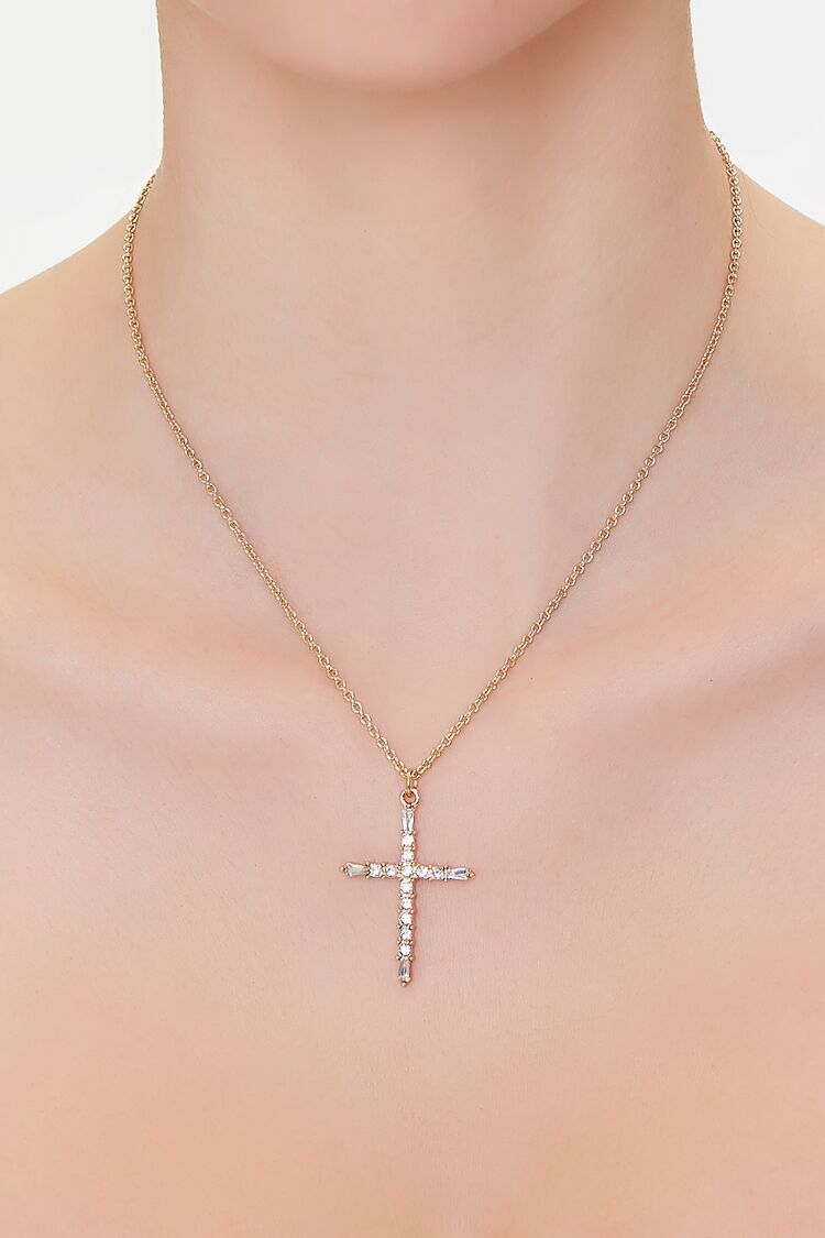 cross rhinestone necklace