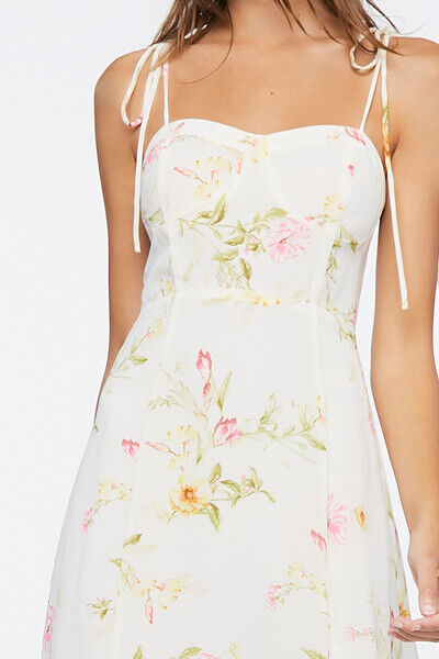 Floral Print Sweetheart Dress