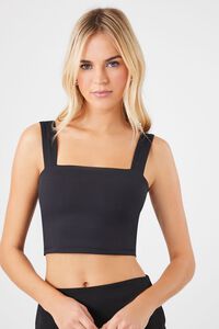 Square-Neck Cropped Tank Top, image 1