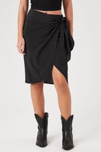 Wrap Tulip-Hem Tie Skirt, image 2