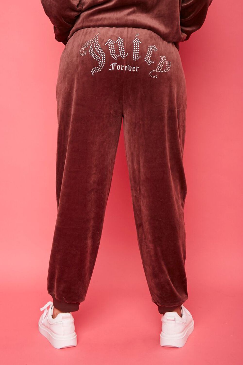 Plus Size Rhinestone Juicy Couture Velour Joggers 