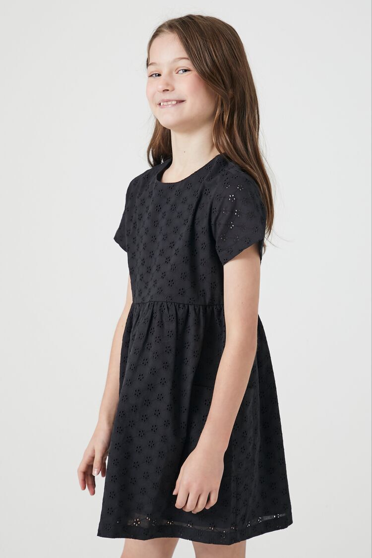 Buy HOP Kids Sequence Embellished Black Dress from Westside