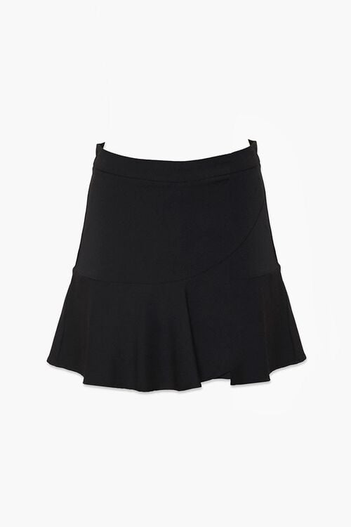 Flounce-Hem Mini Skirt