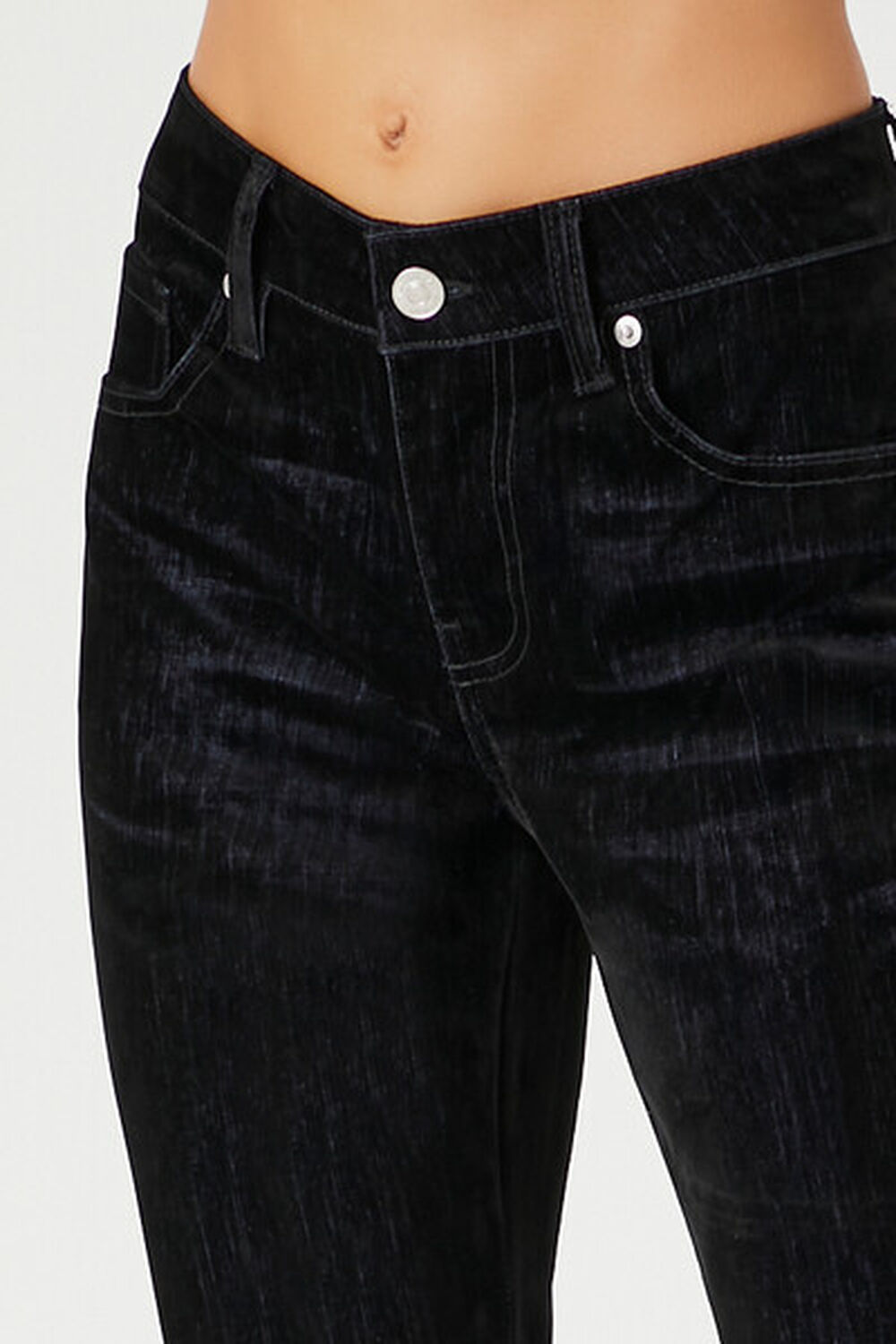 Black 5 Pocket Stretch Flared Jean, Denim