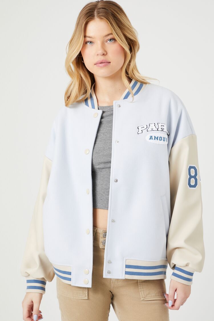 Buy FOREVER 21 Women Colourblocked Bomber Jacket - Jackets for Women  21020490 | Myntra