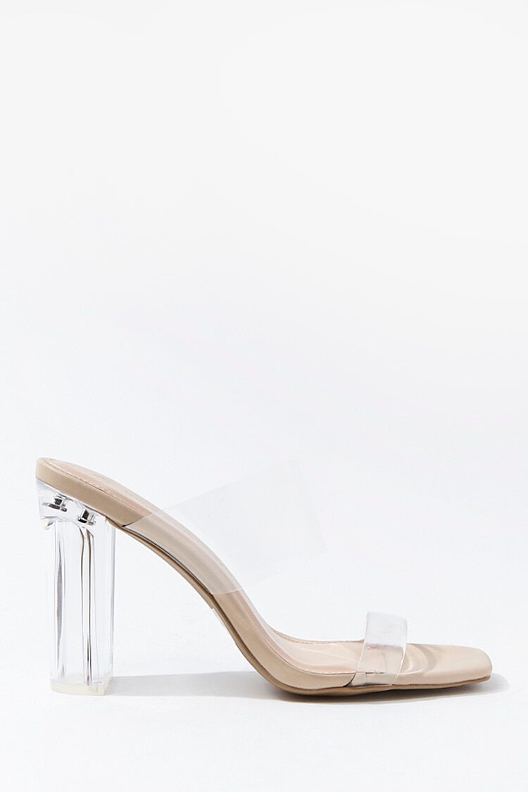 lucite block heels