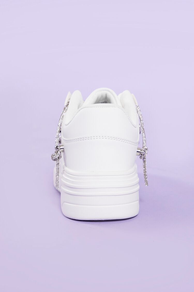 Rhinestone Lace-Up Sneakers