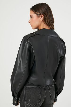 Feel Alive Faux Leather Jacket - Black
