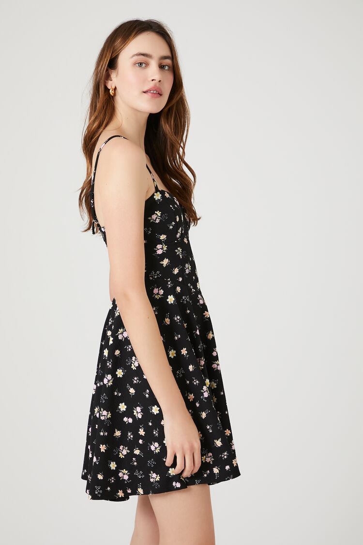 Floral Print Fit & Flare Mini Dress