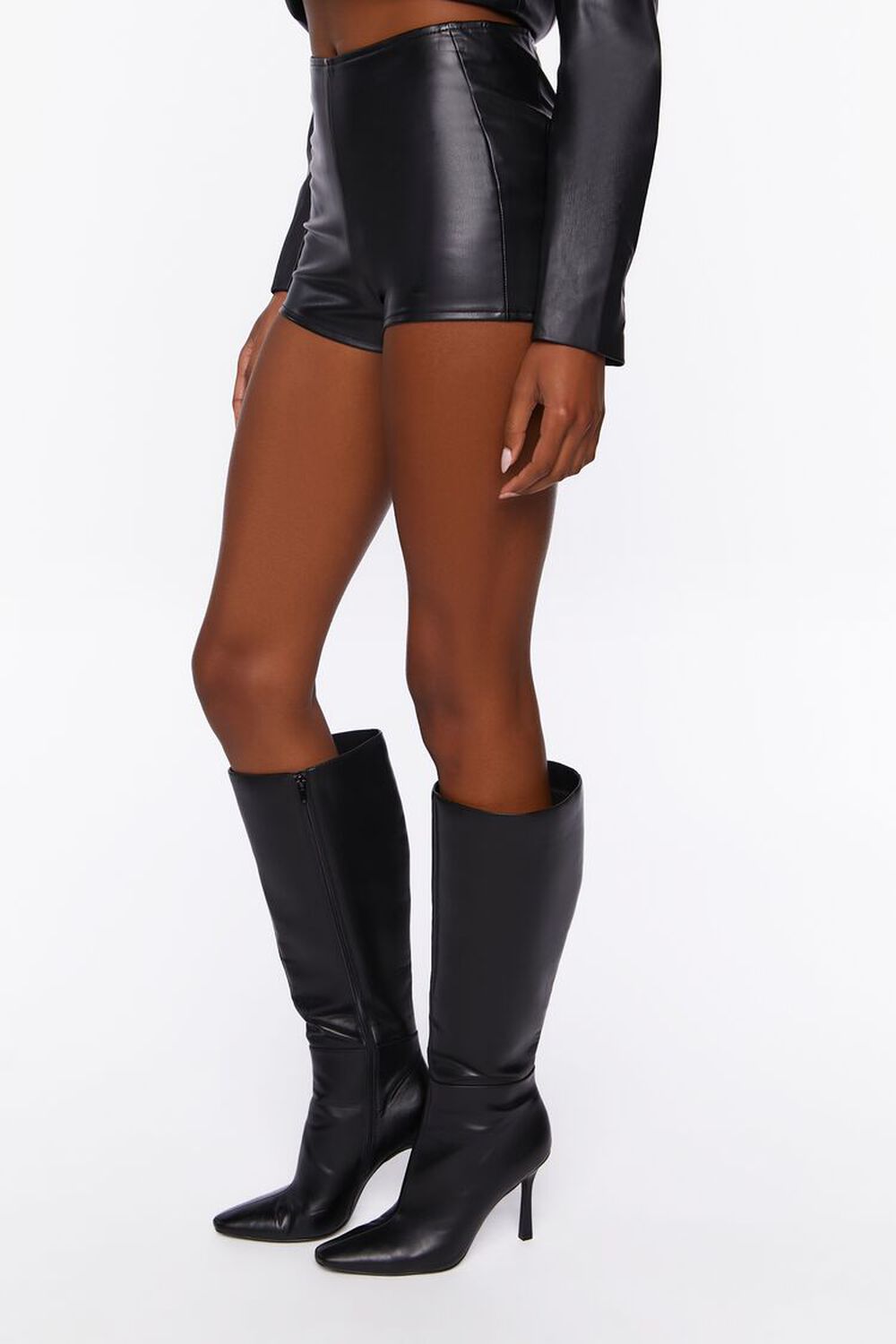 Faux Leather Hot Shorts