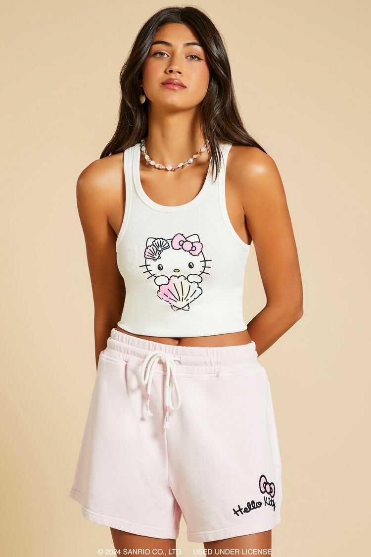 Cropped Hello Kitty Graphic Tank Top