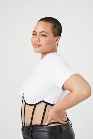Buy FOREVER 21 Sheer Shirt Style Crop Top - Tops for Women 23170274