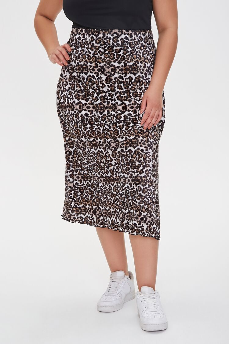 leopard midi skirt xxl
