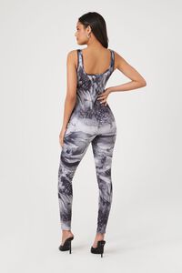 GREY/MULTI Abstract Print Fitted Jumpsuit, image 3