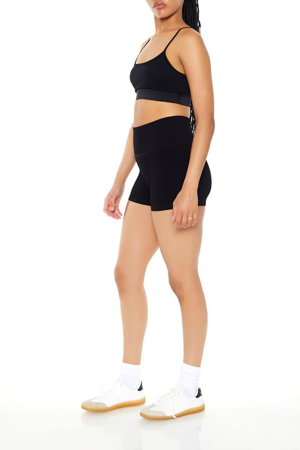 BLACK Seamless Biker Shorts, image 2