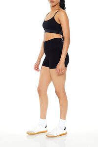 BLACK Seamless Biker Shorts, image 2