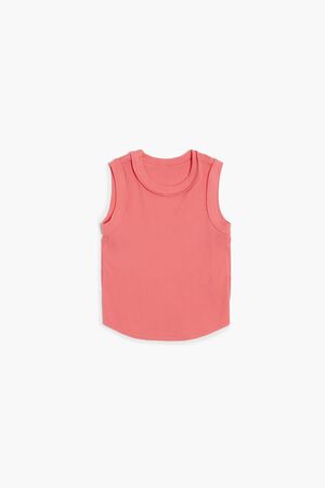 TopShop Button Front Vest Top ($10) ❤ liked on Polyvore featuring tops,  bubblegum, pink tank, pink tank top, sc…