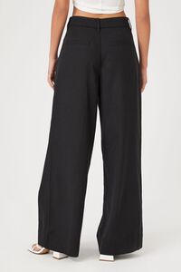 BLACK High-Rise Wide-Leg Trousers, image 4