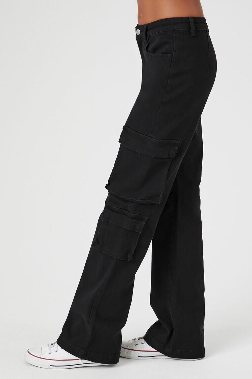 High-Rise Cargo Bootcut Jeans