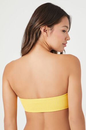 Forever 21 Women's String Bikini Bottoms in Light Yellow, XL