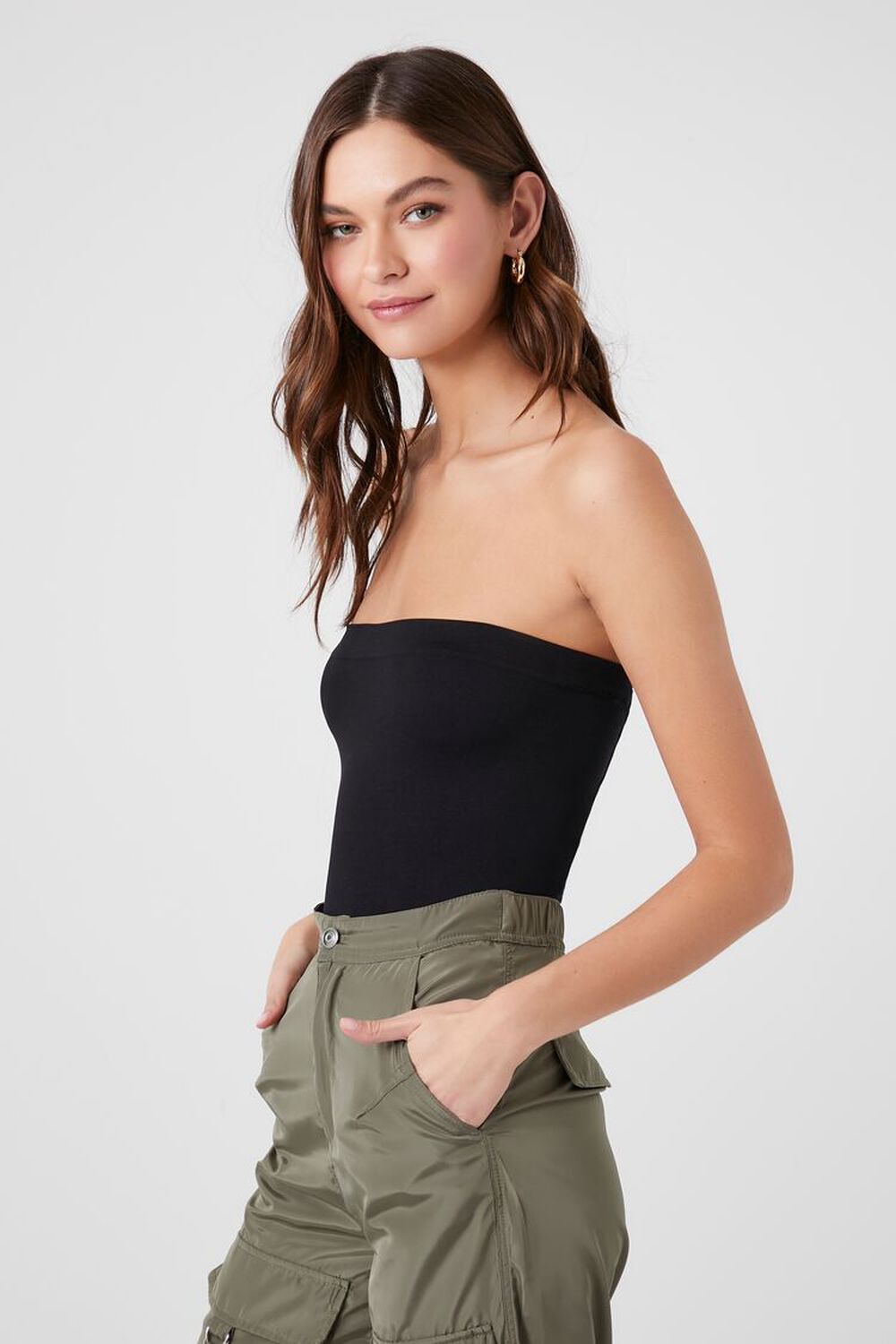 Buy Crisscross Tube Top, Strapless Fitted Top Online in India 