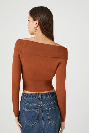 Live For This Rust Off-The-Shoulder Top **All Sale Final** - Moe