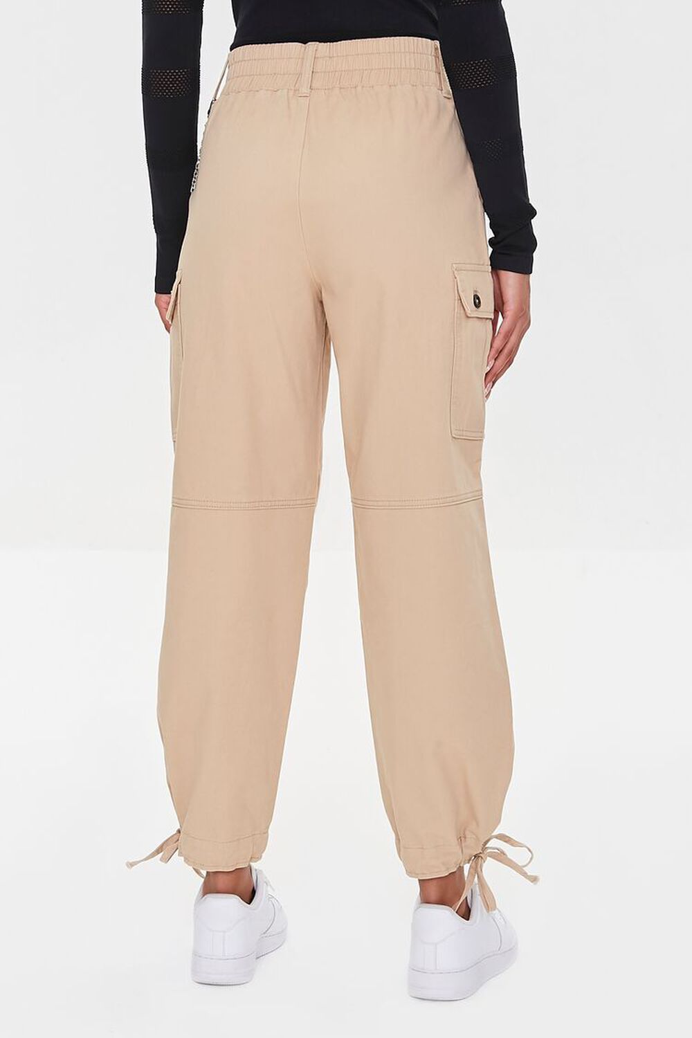 Plus Size Twill Cargo Wallet Chain Pants, Forever 21