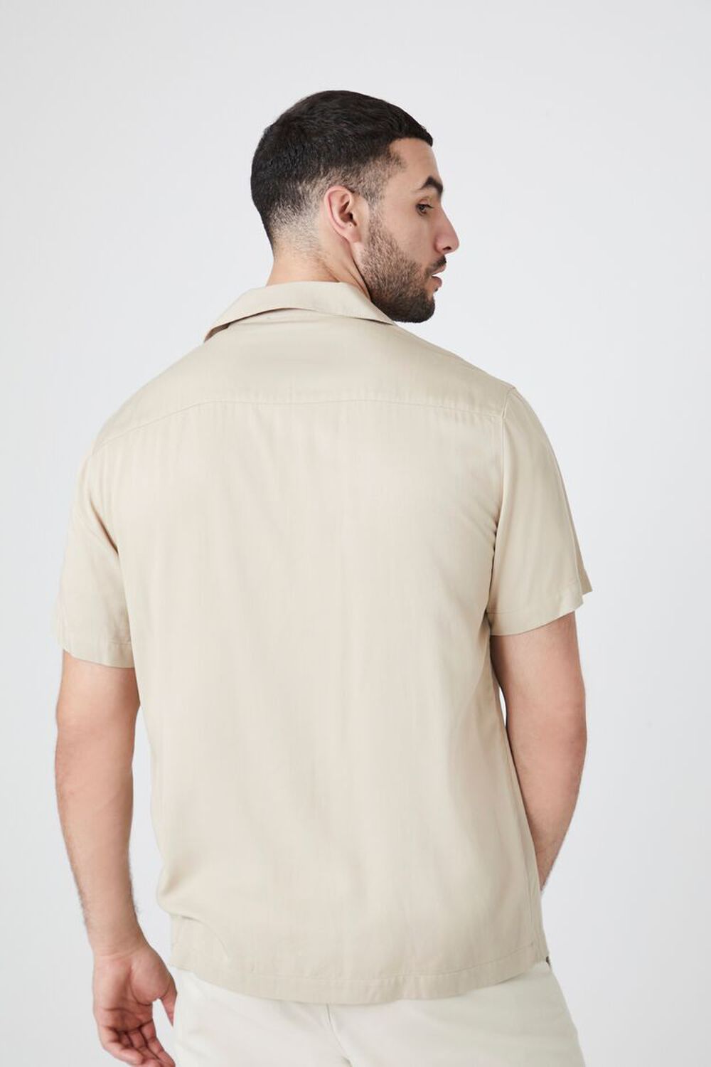Solid Rayon Short Sleeve Shirt