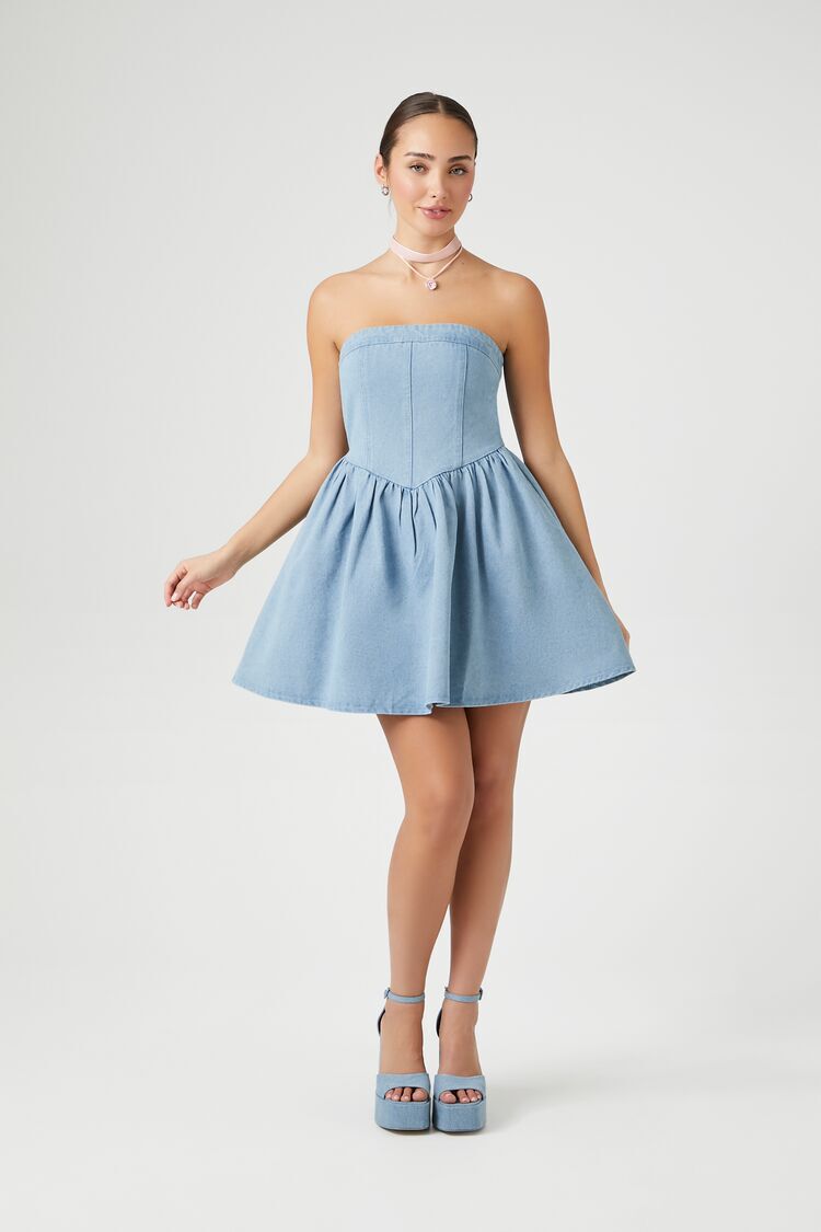 Kate Spade New York Kimberly Embellished Denim Fit Flare Dress, $548 |  Nordstrom | Lookastic