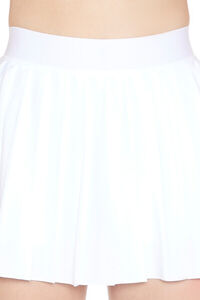 WHITE Pleated Mini Skort, image 6