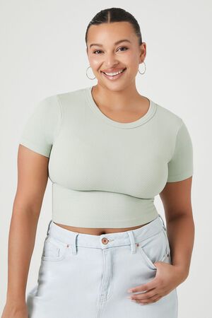 Forever 21 Women's Paul Frank Cropped T-Shirt in Green, 1X - ShopStyle