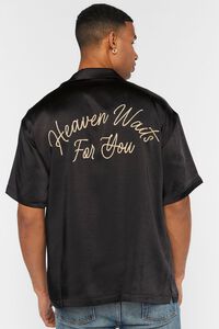 BLACK/CREAM Heaven Waits Embroidered Shirt, image 7