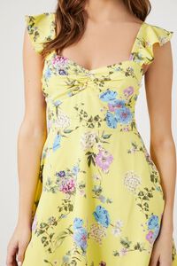 YELLOW/MULTI Floral Fit & Flare Mini Dress, image 5