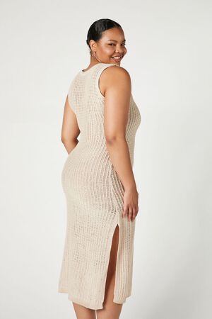 13+ Plus Size Brown Dress