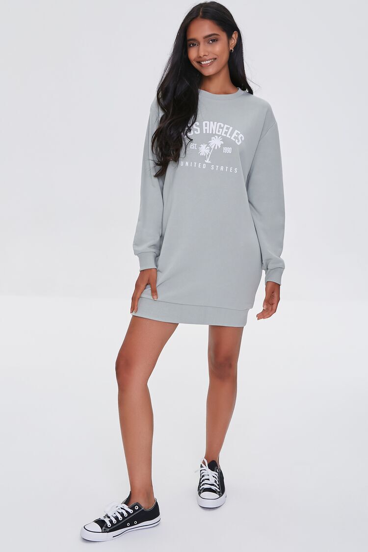 French Terry Sweatshirt Mini Dress