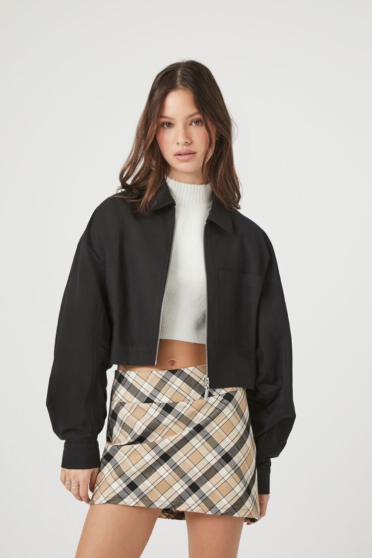 Off-White cropped zipped jacket - Neutrals