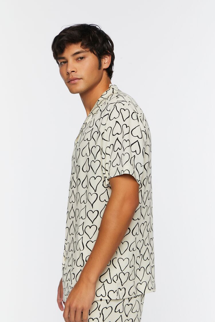 Heart Print Short-Sleeve Shirt