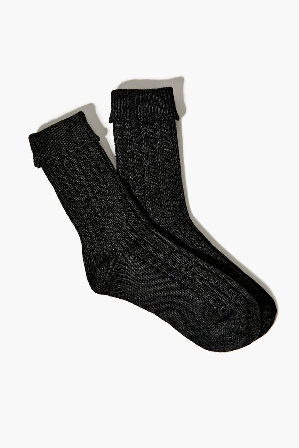 Cable Knit Crew Socks