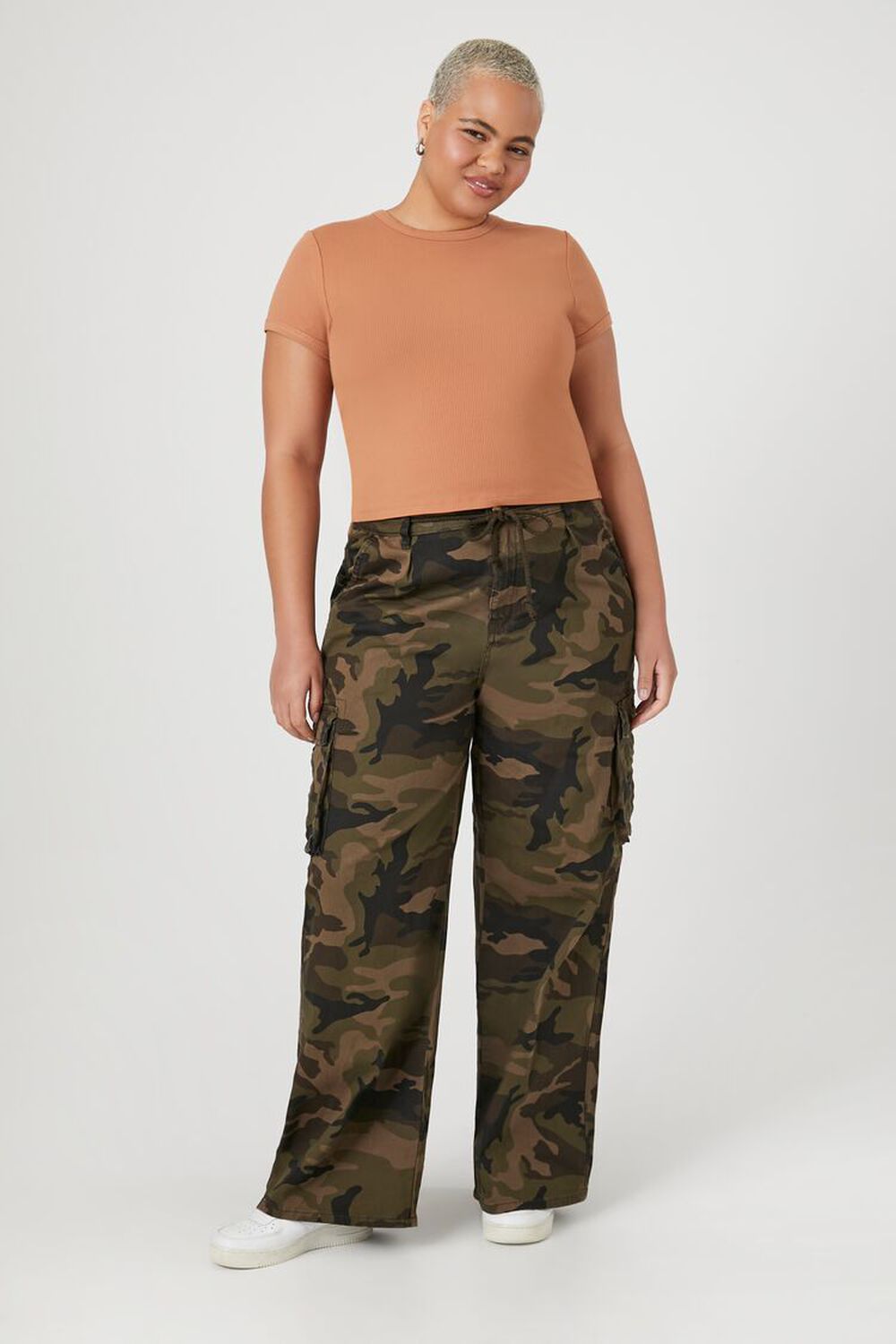 Plus Size Camouflage Cargo Pants