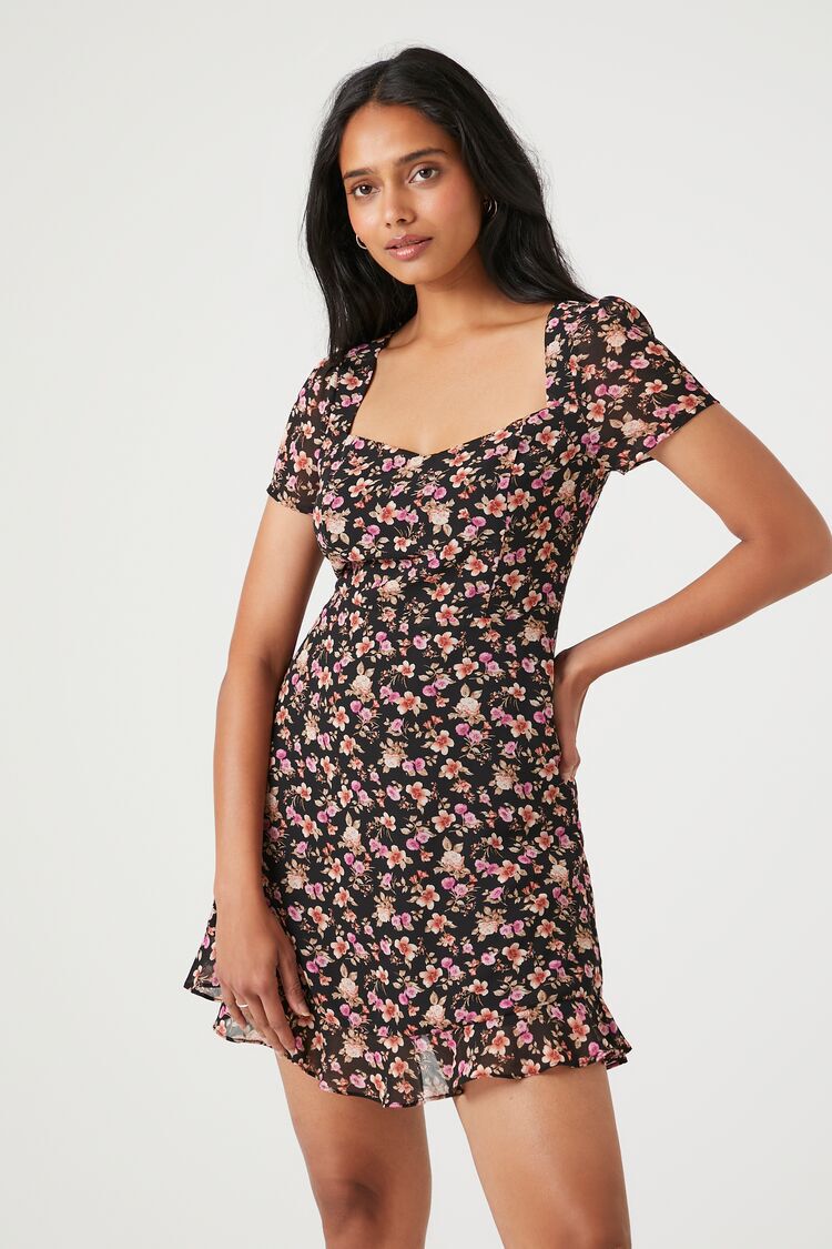 It's Ok To Stare Pink Floral Dress – Single Soul