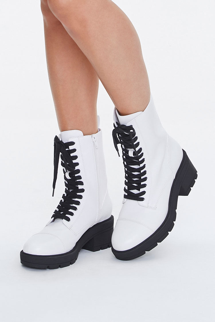 forever 21 white booties