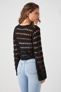 BLACK Bell-Sleeve Cardigan Sweater, image 3