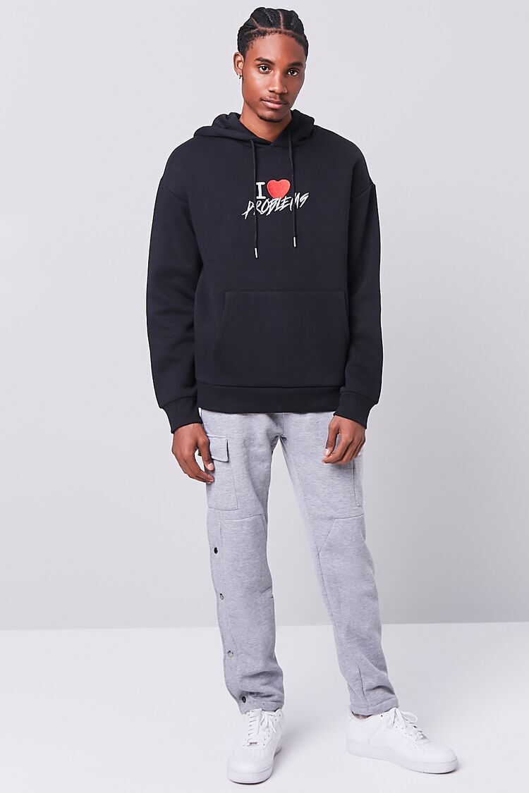 Problems Embroidered Graphic Hoodie