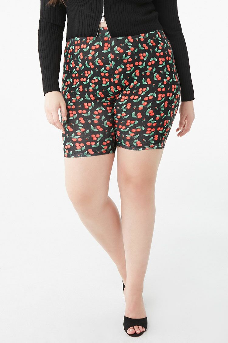 cherry biker shorts