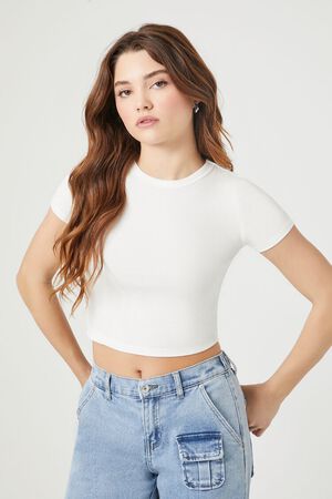 Camiseta Cropped Forever 21 Muscle Tee Roxa - Compre Agora
