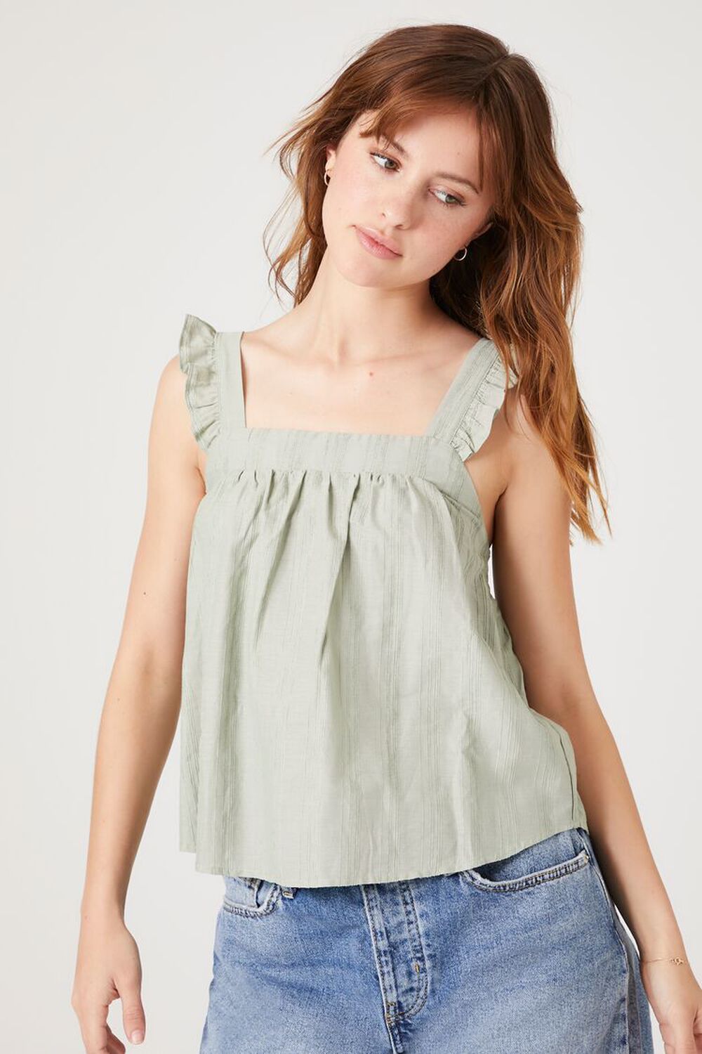 SAGE Ruffle Sleeveless Top, image 1