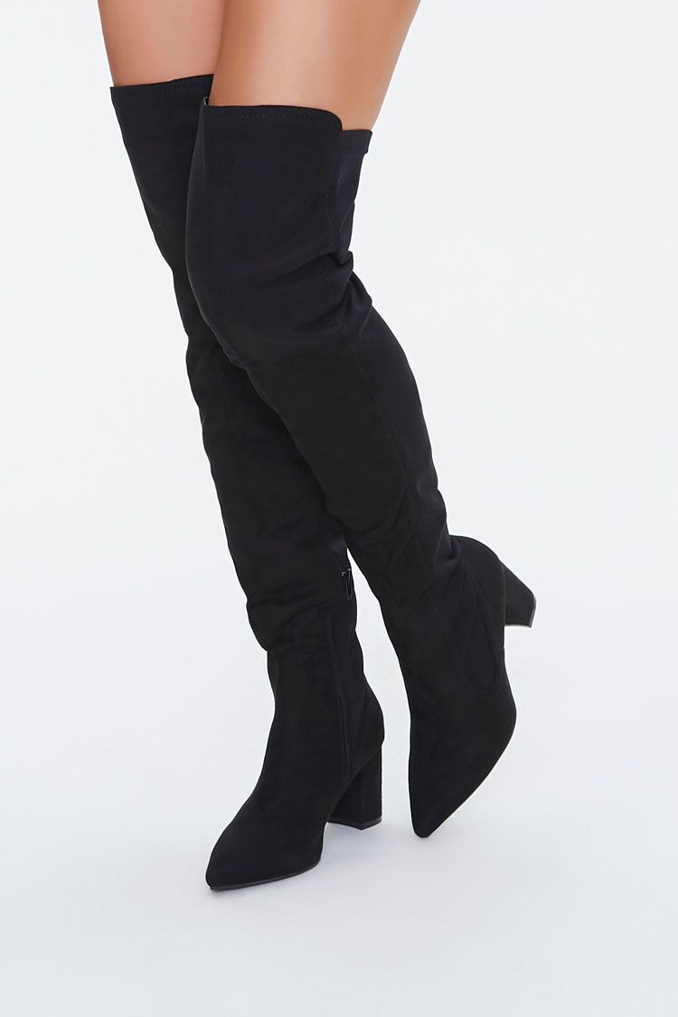 pointed over knee boots