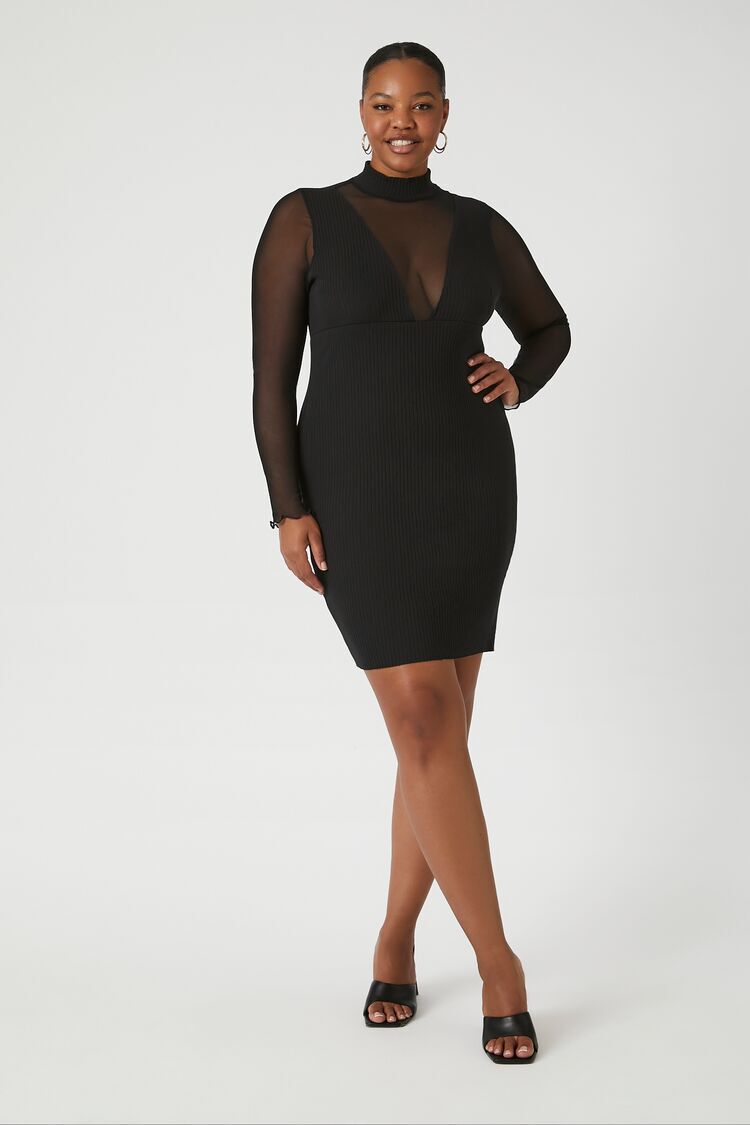 Black Lace Dress - Long Sleeve Dress - Bodycon Mini Dress - Lulus