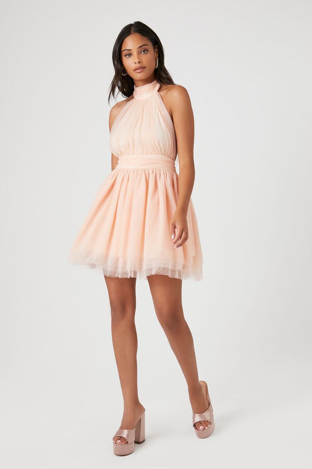 Halter Mini Flare Dress – Designs By Anna J LLC